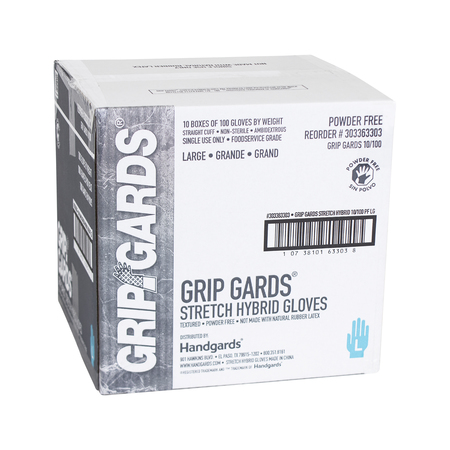 GRIP GARDS Gloves Stretch Clear Large, PK1000 303363303